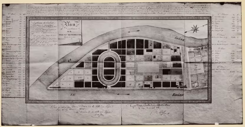 Plan de la confluence XIXe siècle