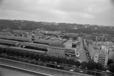 Vue générale du marché de gros à Perrache